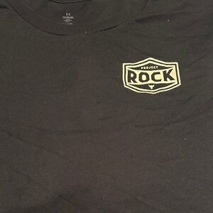 Under Armour Project Rock Wrecking crew Black Tee with Gold Logo